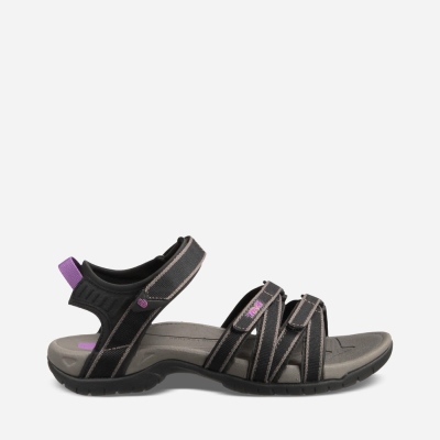 Teva Tirra - Women's Teva Hiking Sandals - Black / Grey | India (LGCD62458)